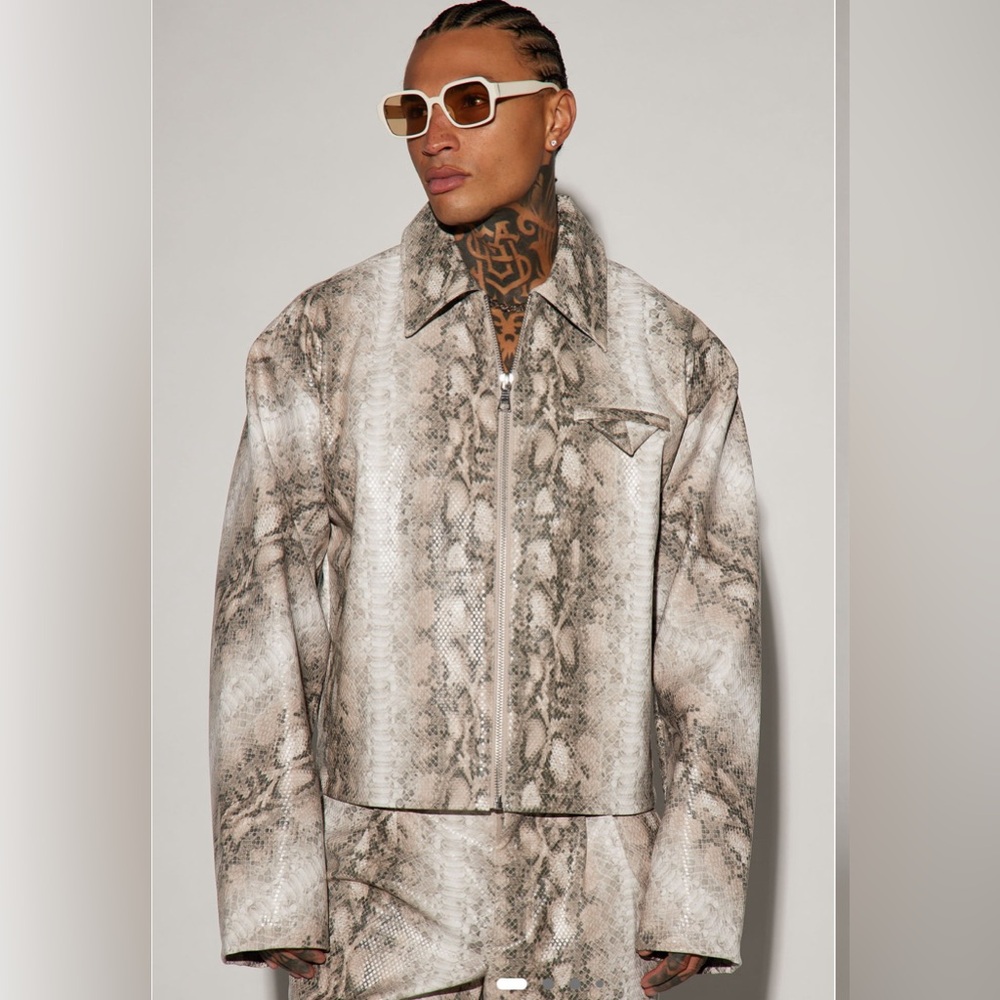 Stylish Snake Print Jacket